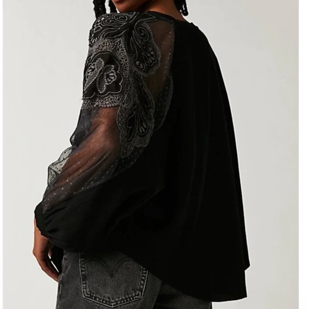 Free People Toni Top Black